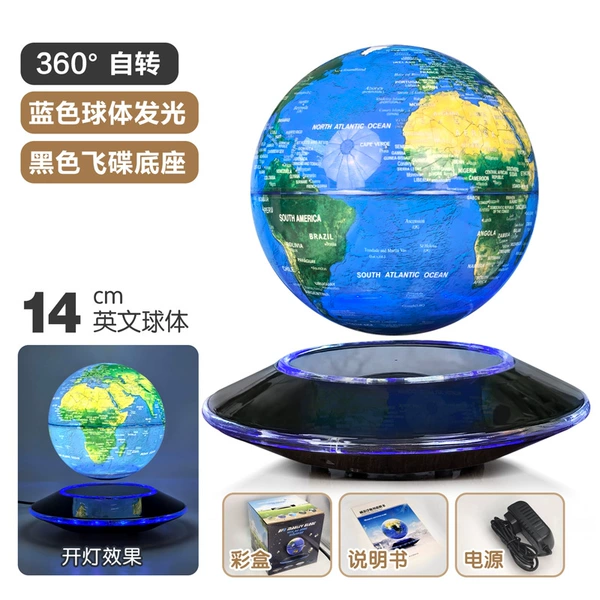 Blue, glowing, 6 inches, English