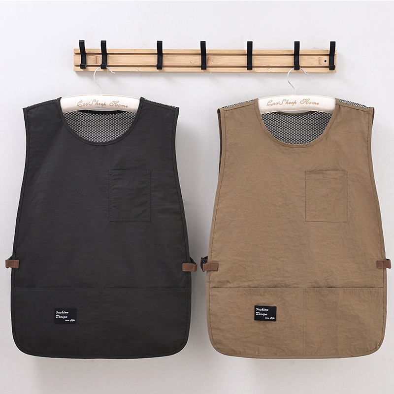 New Style Vest Apron Splash-Proof Coffee Barista Home Kitchen Dining Workwear Fashionable Waterproof Unisex Waistcoat