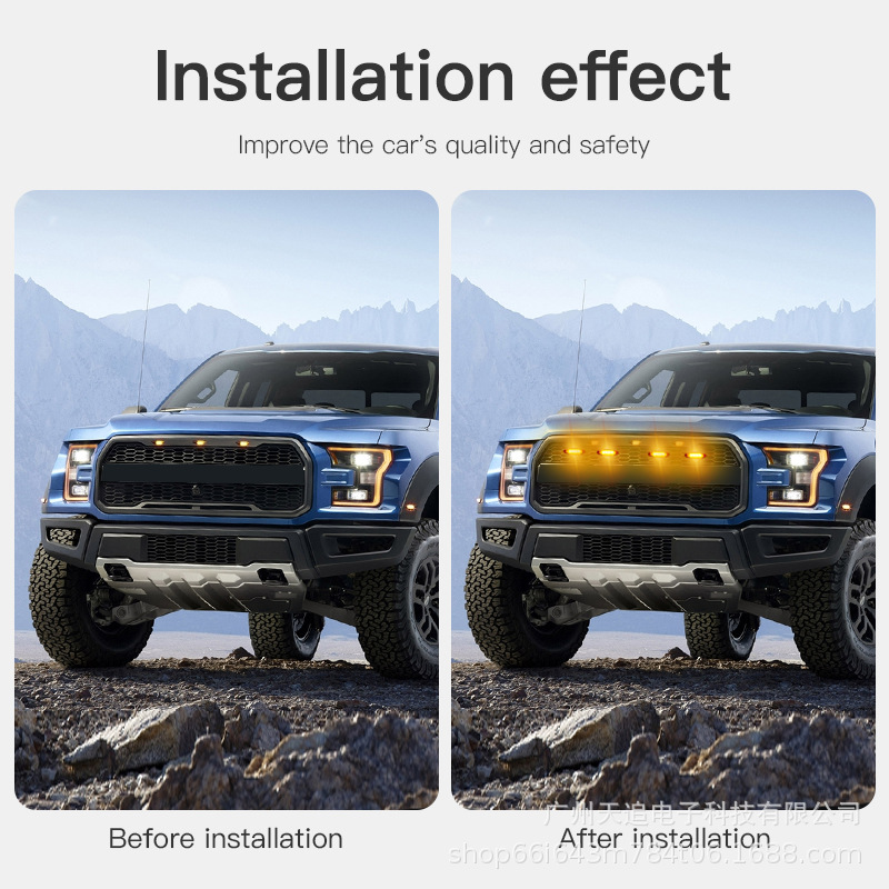 LED TACOMA red mediana pequeña luz amarilla TACOMA luz diurna ancho de luz TACOMA modificado red mediana pequeña Luz