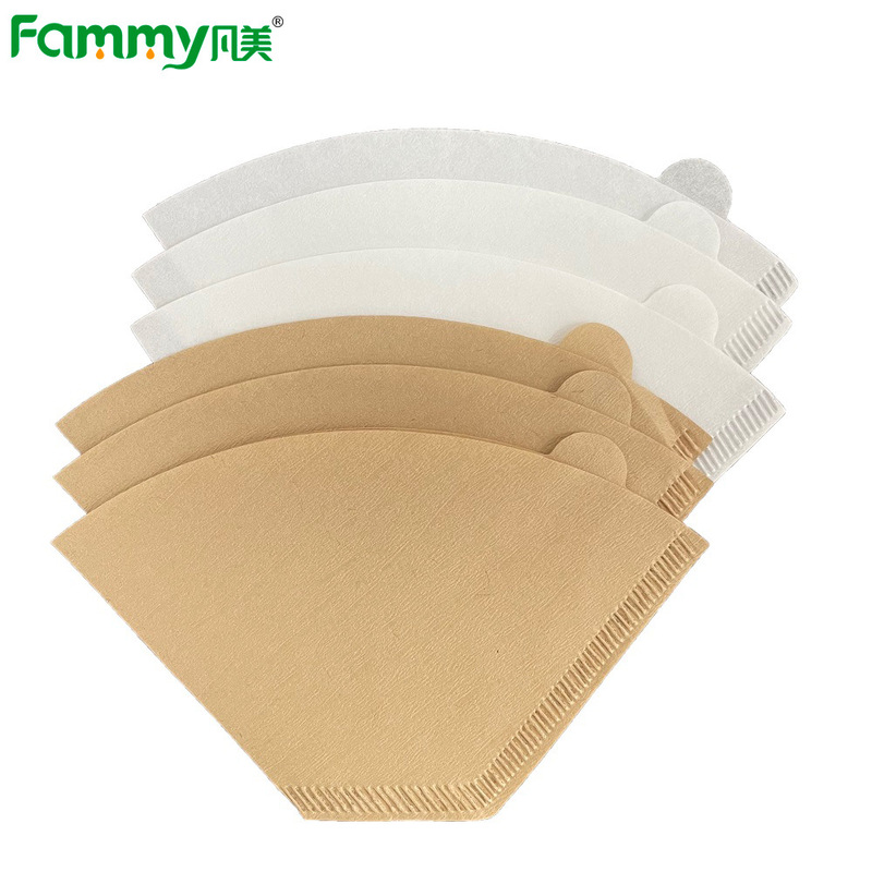 Fan-shaped Coffee Filter Paper Hand Drip Household Cone American Coffee Machine Filter Paper Fan-shaped Filter Cup Filter