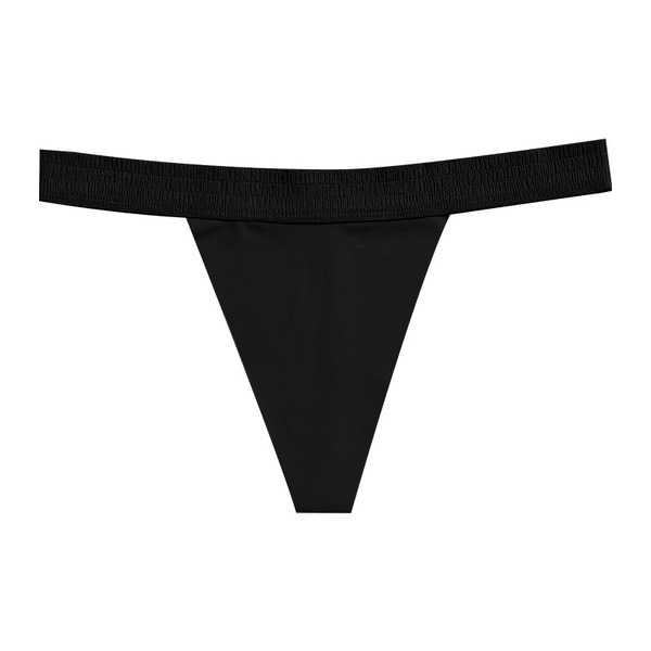 Elastic Wrinkle Stitching Non-marking Thin Invisible Women's Yoga Thong T-shaped Non-stripping Low-waist Underwear
