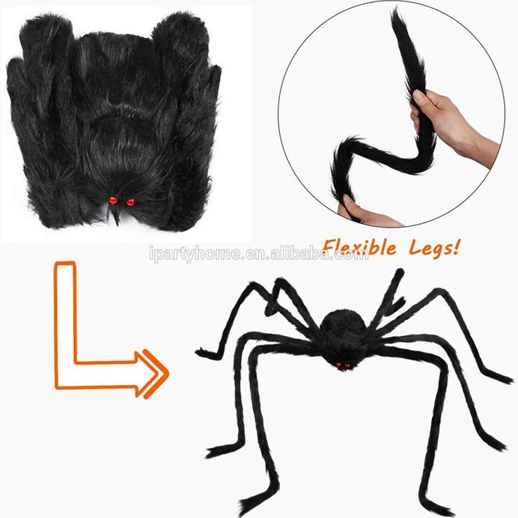 Halloween decoration 200cm spider, Halloween horror props, bar KTV ornaments, simulated plush large indoor