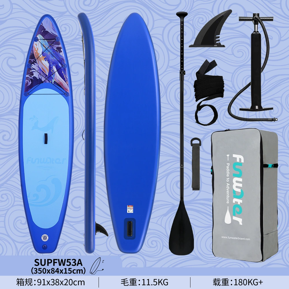 Надувная SUP Funwater для серфинга-стэнд-ап, варианты 335–385 см с веслом/сиденьем/основанием под камеру