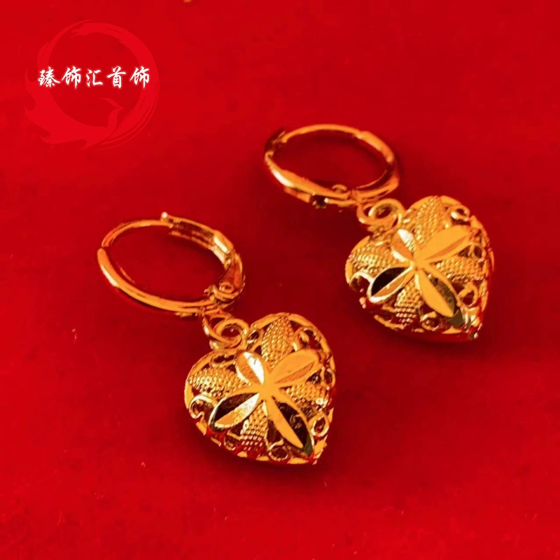 Вьетнамский золотой женский костюм, латунные позолоченные ожерелья-фонарики, серьги-шарики, женские позолоченные украшения