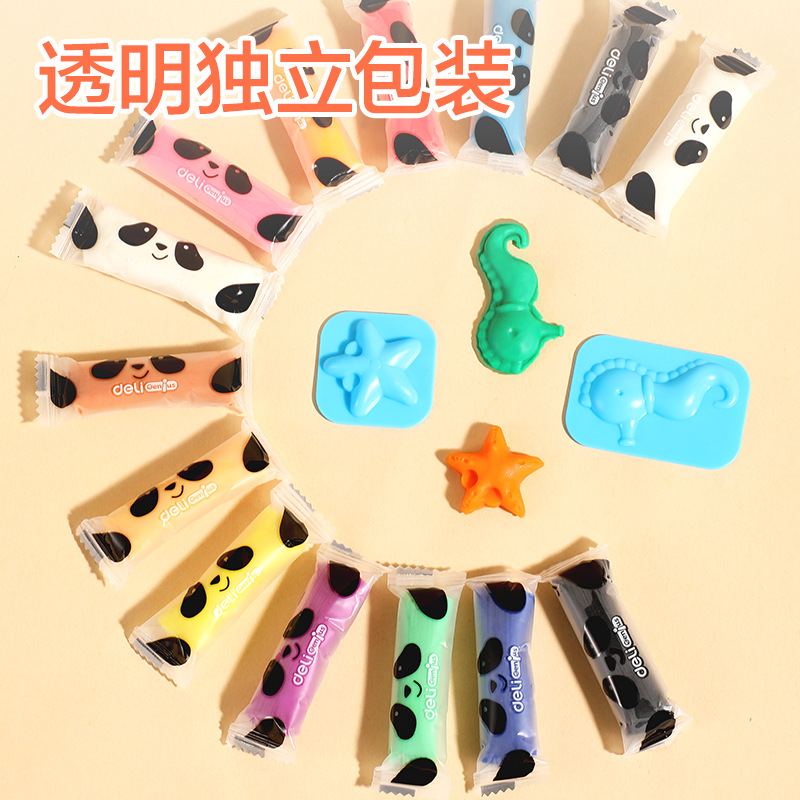 Délix XM853 barro de goma para niños DIY conjunto de juguetes de materiales hechos a mano 12 / 24 barro de color