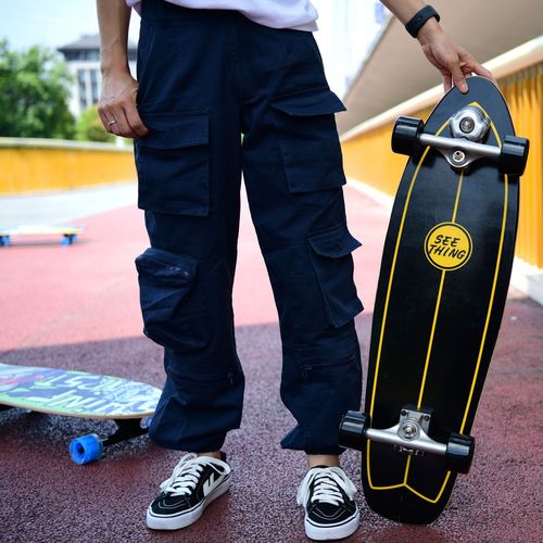 32-inch Land Surfboard S5 Spring Bridge No-Pedal Ski Simulation Training Board Professional Street Riding Commuter Skateboard