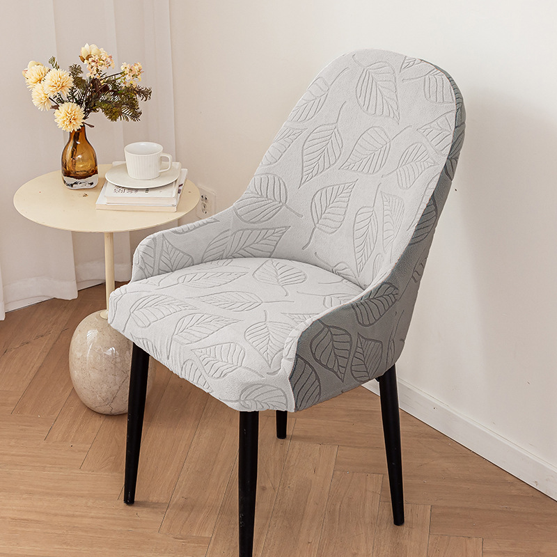 Funda para silla con doble reposabrazos curvada para uso doméstico, funda gruesa de jacquard para taburete, funda elástica universal para silla de comedor de restaurante.