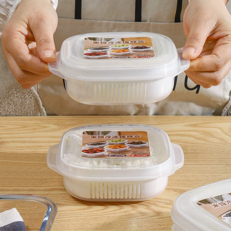 Japanese -style brown rice contains frozen box refrigerator storage small lunch box fruits and fruits fresh box lunch storage box