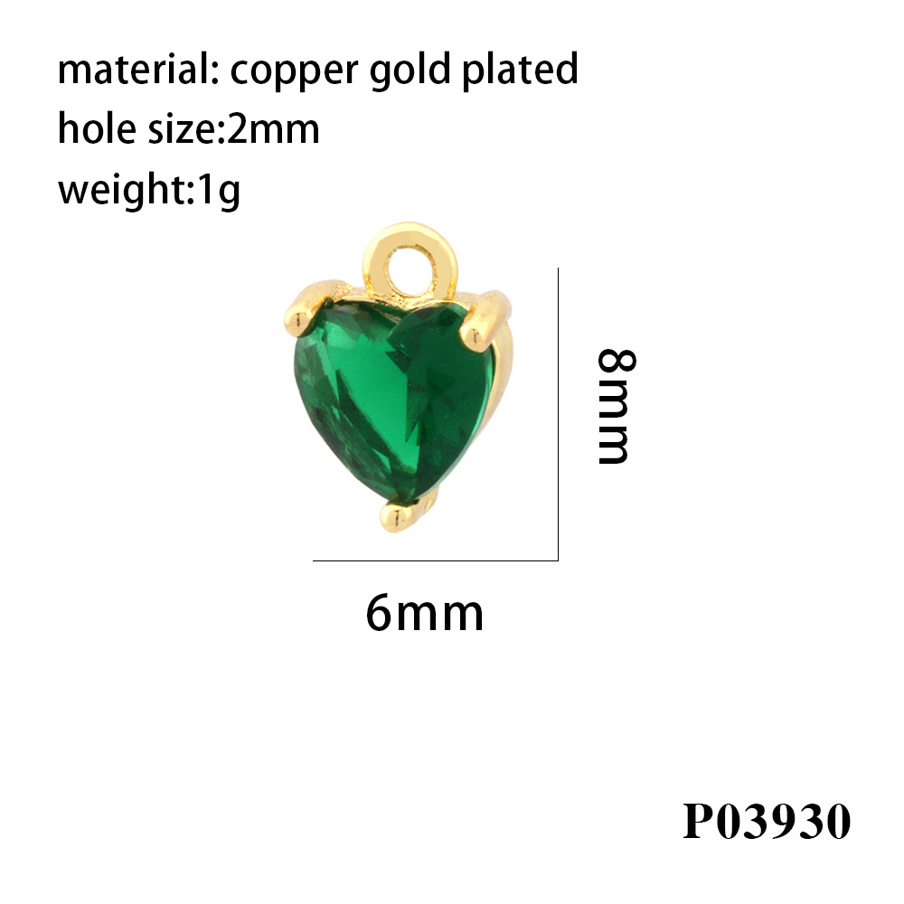 2g Weight Pendant Jewelry Making Type 18K Gold Plated Plating Material DIY Jewelry Accessories Classification 1 Piece Quantity Copper Material Heart Shape Pattern All Seasons Season Simple Style Style 1 Piece Copper 18K Gold Plated Heart Shape Pendant 9