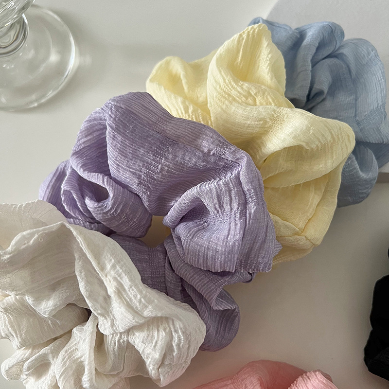 Plissiertes Haargummi Für Damen Vielseitiges Elastisches Haarband_voghion.com