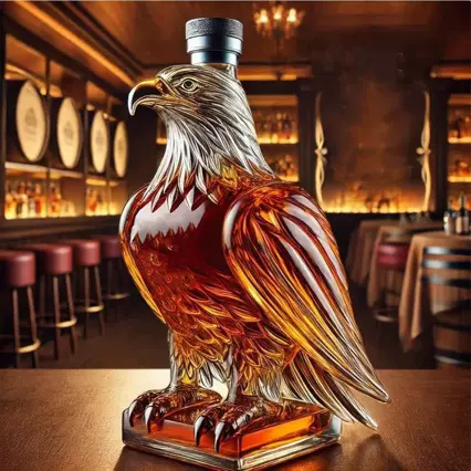 独立站新品Eagle whiskey bottle可重复使用杯子老鹰威士忌酒瓶
