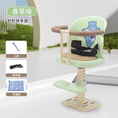 Electric car child seat Front Baby Battery Car - green-all-inclusive-model-rotatable-and-liftable-metal-reinforced-stable-chassis