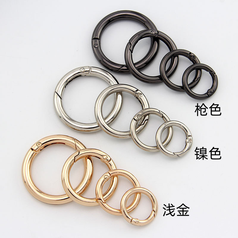 ヨーロッパ標準亜鉛合金スプリングコイルポータブルバックルスプリングバックル DIY 追跡位置紛失防止デバイスキーホルダーアクセサリー|undefined