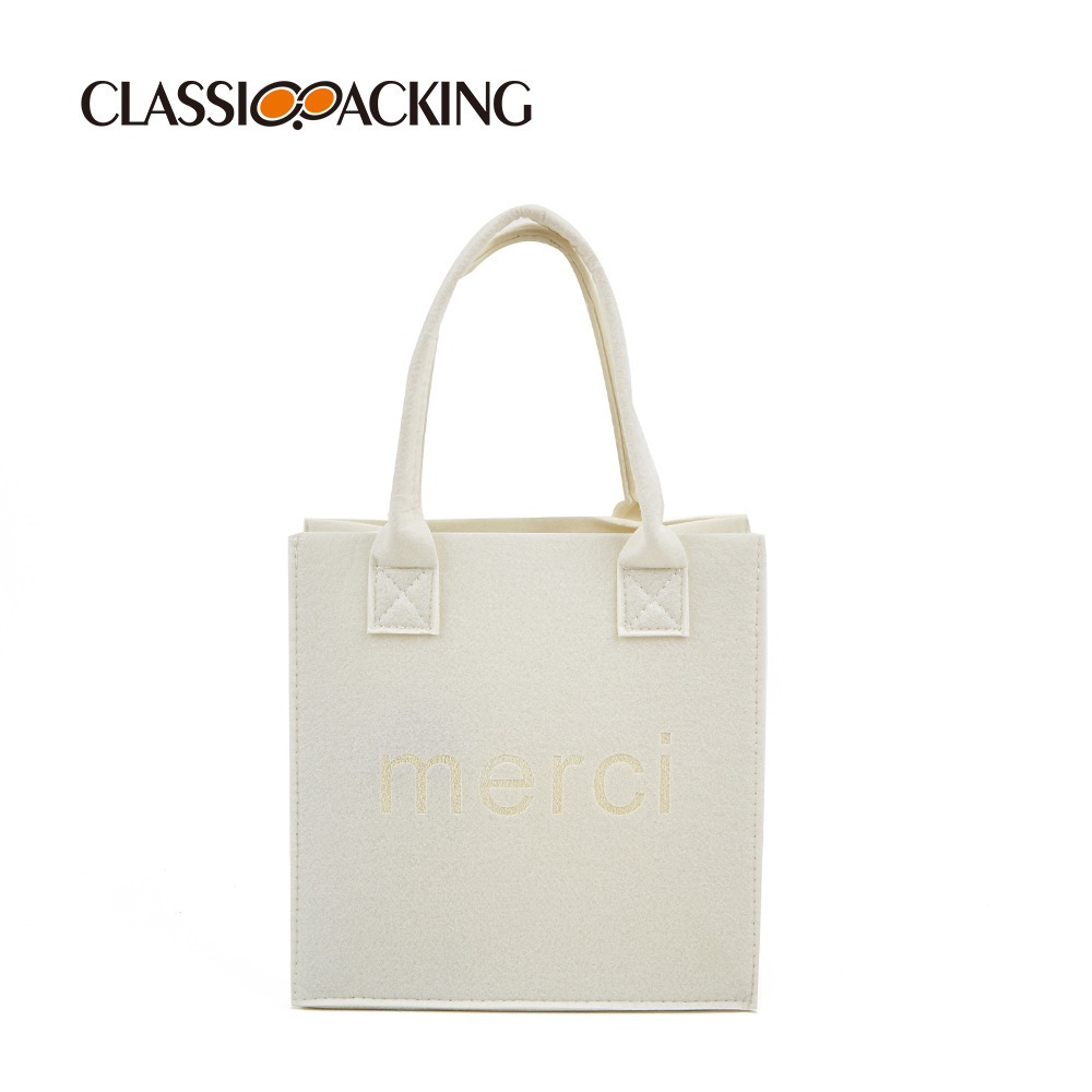 Bolso de fieltro al por mayor de fábrica, bolso de mano, bolso de regalo publicitario de gran capacidad, bolsa de compras, logotipo impreso