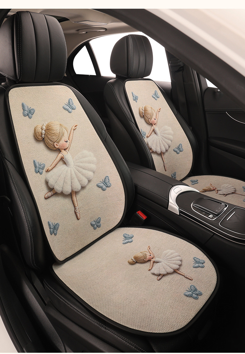 26 New Cartoon Four-Season Fur Car Seat Cushion Sets, Universal Style for Dancing Girls