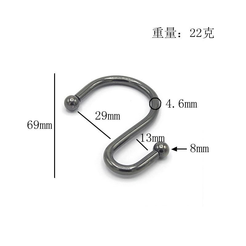 Barra de almacenamiento de varilla de acero inoxidable 304 gancho de ropa de acero inoxidable gancho pequeño gancho de tipo S antiarañazos directo de fábrica