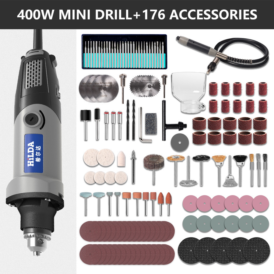 Amoladora Recta Eléctrica 6mm con Mandril 505 Velocidad Regulable para Tallado image 9