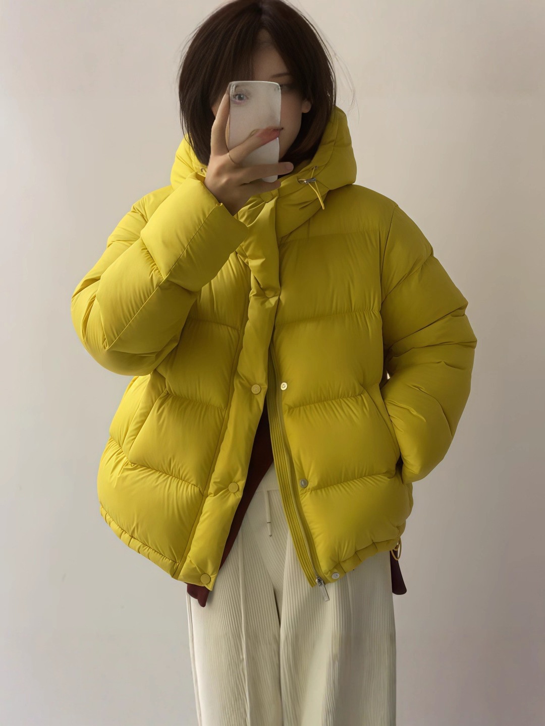 Pinghu 2025 Winter New 95 White Duck down Cloud Puff down Jacket Women's Short Hooded Thickened Bread Jacket