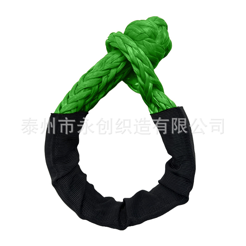 Shackle Tow Rope: Yue Ye Che Trailer rope/net/strap - soft-shackle-17-tons-green