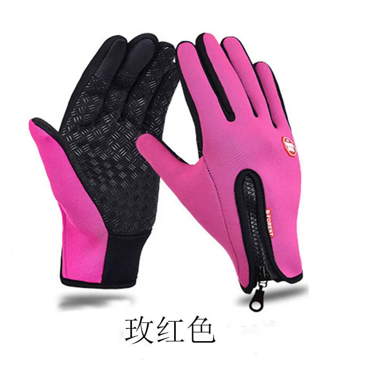 Men's windproof keep warm water repellent travel gloves