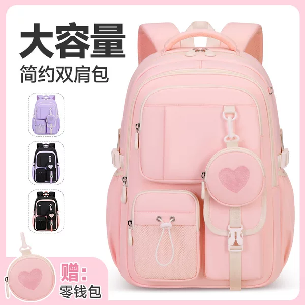 New Cross-border Wholesale Amazon Large Capacity Backpack Junior Senior high school Girls College Student Schoolbag Leisure Backpack Ultra Light