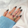 Brand metal ring heart shaped, Aliexpress, European style, on index finger, wholesale