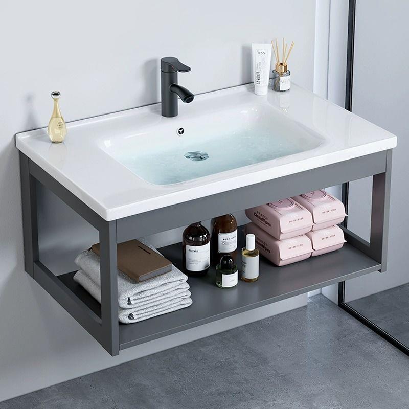 Jomow Wall-Mounted Small Washbasin Combination Bathroom Ceramic Integrated Washbasin Table Pool Home Washbasin