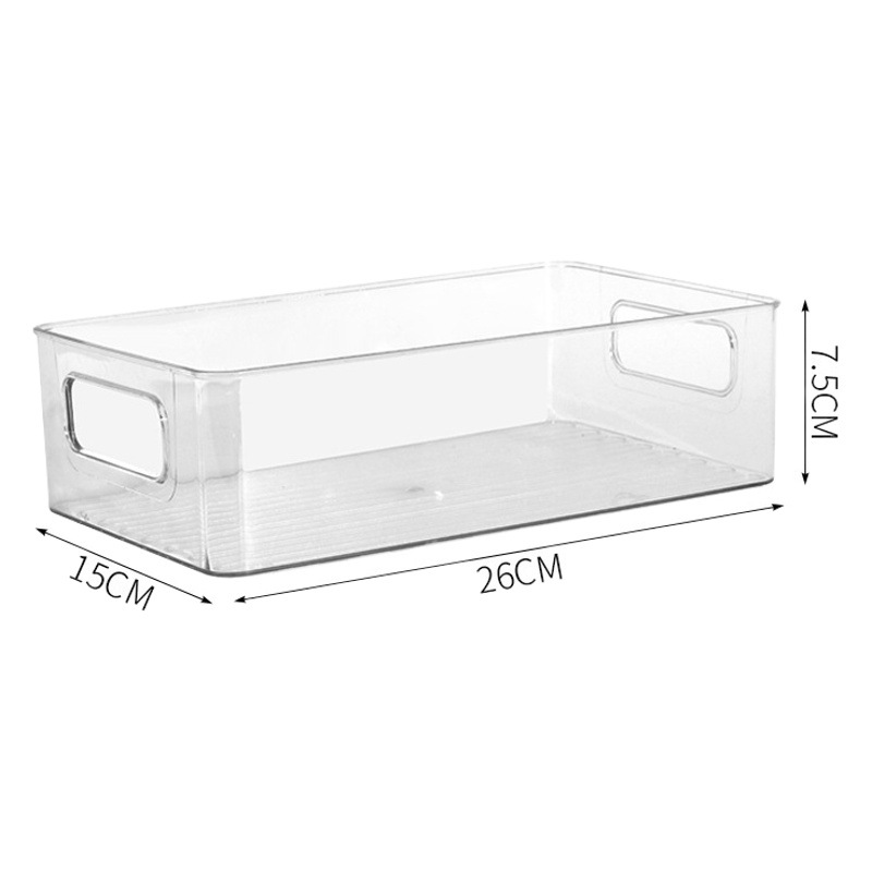 Escritorio caja de almacenamiento transparente caja de libro cosmético joyería organización caja de plástico lindo estudiante cesta de almacenamiento de acrílico
