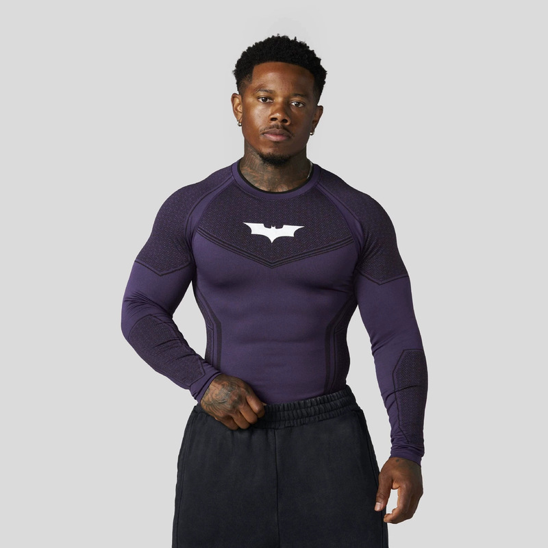 Collaborative Batman men's long-sleeve running and fitness quick-drying breathable elastic tight-fitting training suit Collaborative Batman men's long-sleeve running and fitness quick-drying breathable elastic tight-fitting training suit