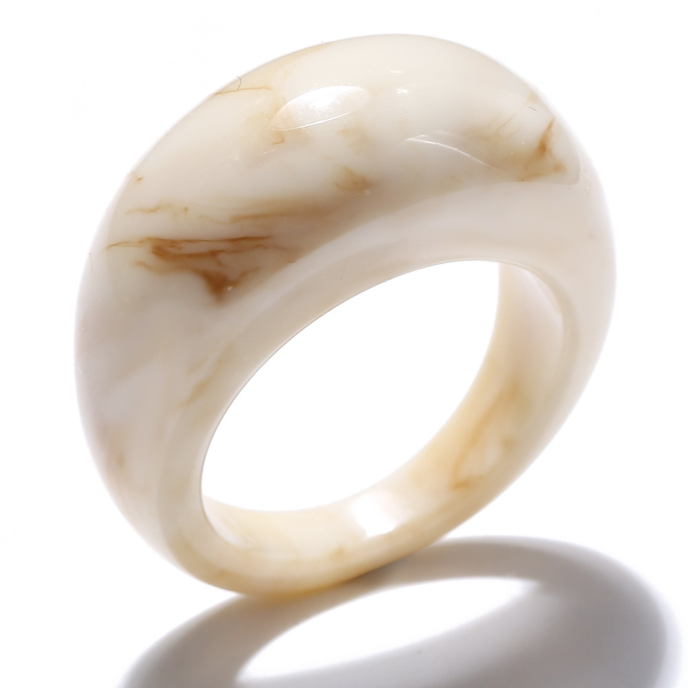 wholesale simple geometric rendering resin ring