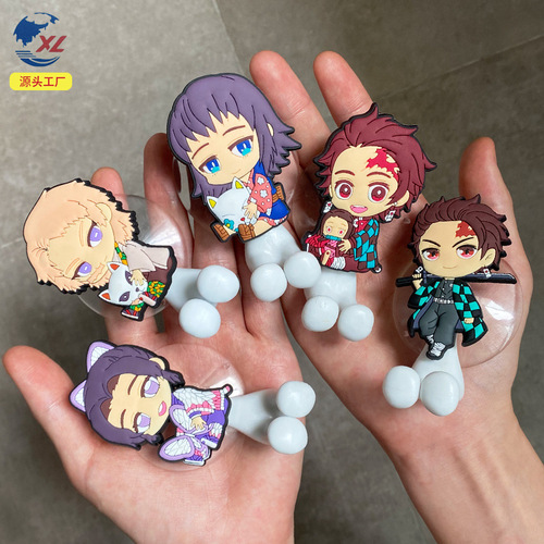 Demon Slayer Cartoon Children's Electric Toothbrush Holder No Punch Wall-mounted Bathroom Toothbrush Storage Rack Towel Rack