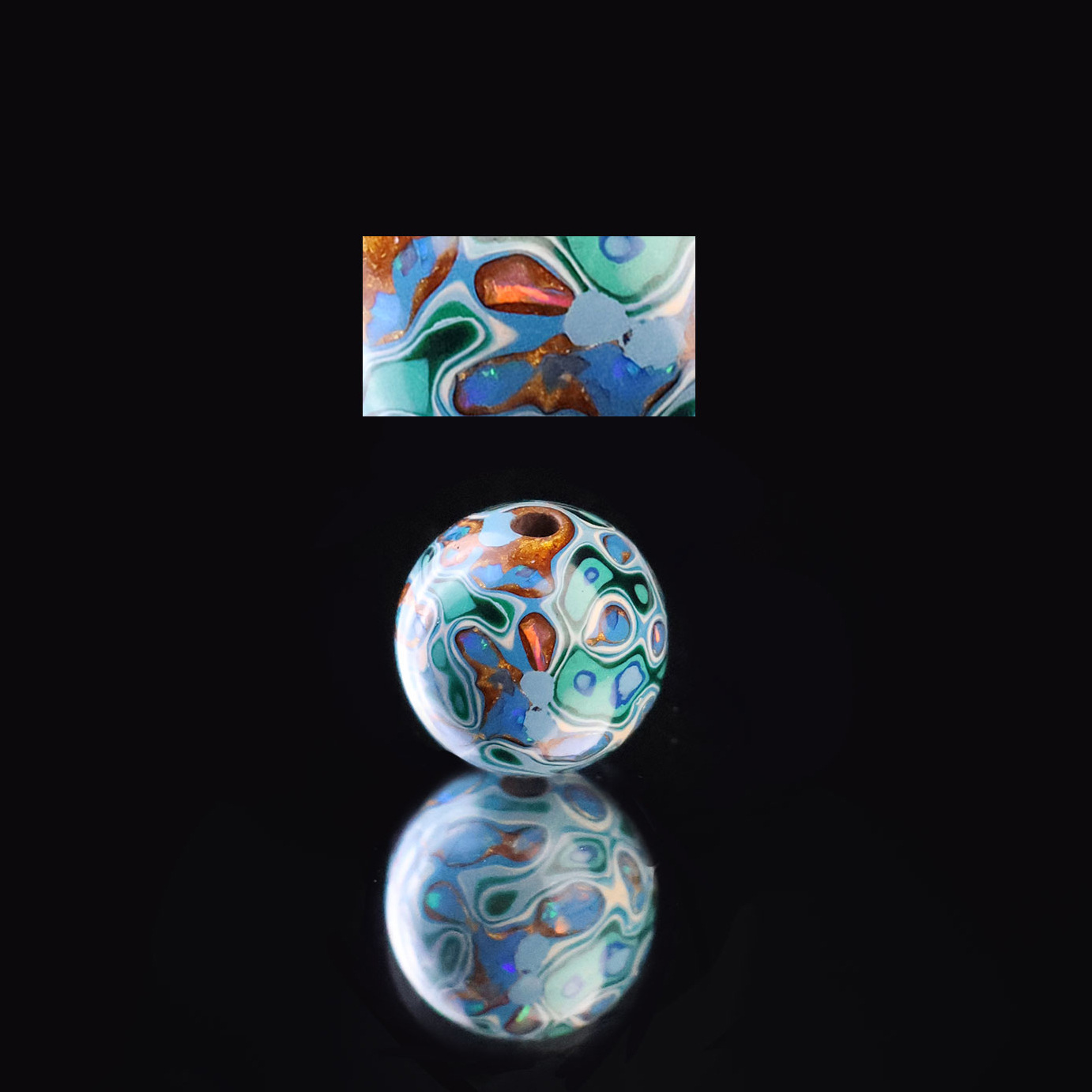 10mm 오팔 그라데이션 블루