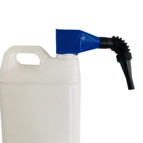 Convenient buckle funnel, no need for support, gasoline engine oil thickened square mouth refueling funnel, emergency tool for self-driving travel