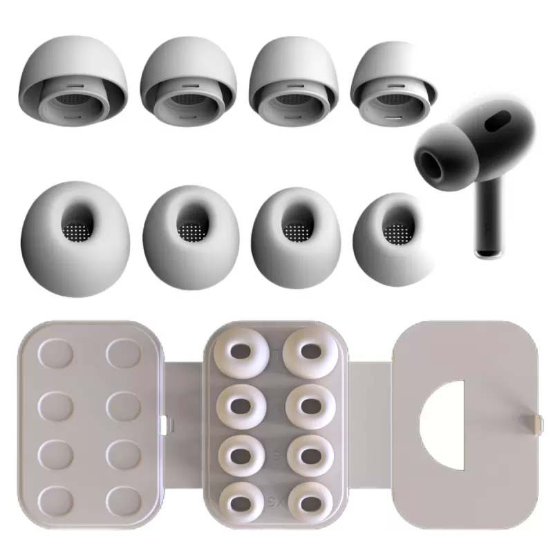 适用苹果耳帽Airpodspro耳塞8颗套装2代通用降噪亚马逊跨境新款