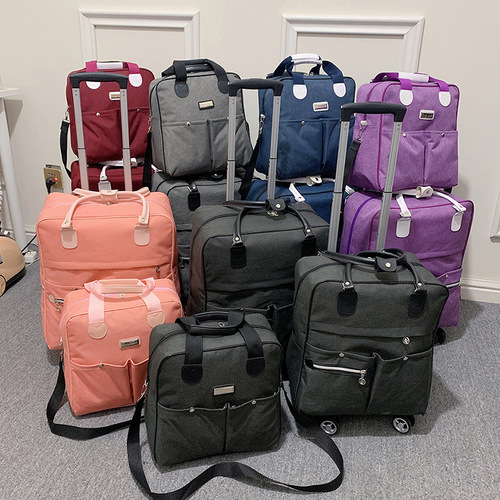 Short-distance travel bag mother bag luggage bag universal wheel boarding case trolley bag women's lightweight travel bag business trip luggage