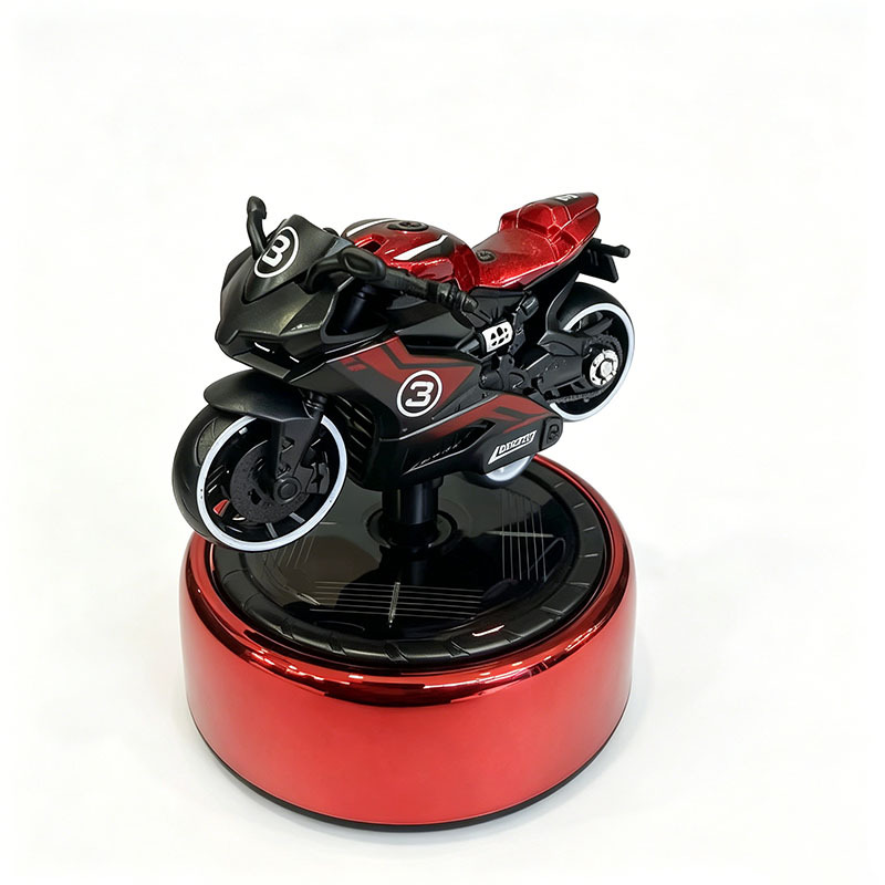 Alloy motorcycle model car-mounted new aromatherapy ornament, essential oil ornament for car dashboard, slow-rotating diffuser