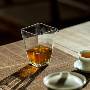 High borosilicate glass Square Fair Cup heat-resistant uniform cup thickened transparent separate tea set Tea Sea public Cup kung fu tea set