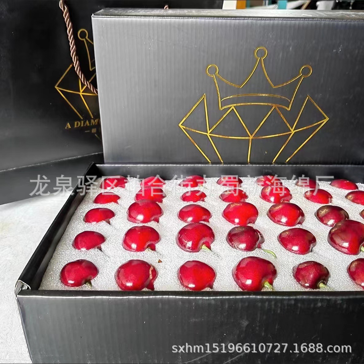 厂家供应白色海绵车厘子包装海绵/车厘子樱桃铝膜泡沫盒子包装