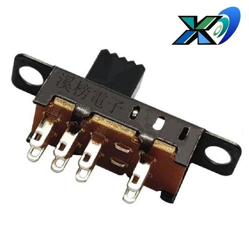 立式三位滑动开关3档  三档拨动开关3位黑壳  立式3档拨动开关8脚