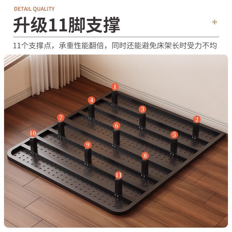 Wrought Iron Suspended Bed Double Bed Modern Simple Household Small Apartment Without Bedside Bed Frame Row Frame Carbon Steel Frame Bed