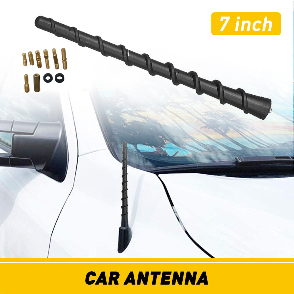 7inch Universal Short Antenna Suitable for Jeep Ford F150 Signal Reception Antenna Threaded Modified Antenna