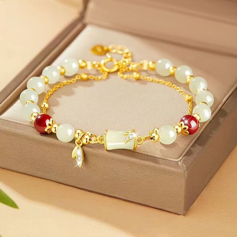 New Bamboo Bracelet for Women, Unique Design, Exquisite Jewelry, Birthday and Qixi Festival Gift for Girlfriend