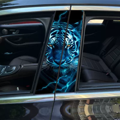 window B pillar protective film black, Body sticker - tiger-4-1-pair-of-main-and-co-pilot