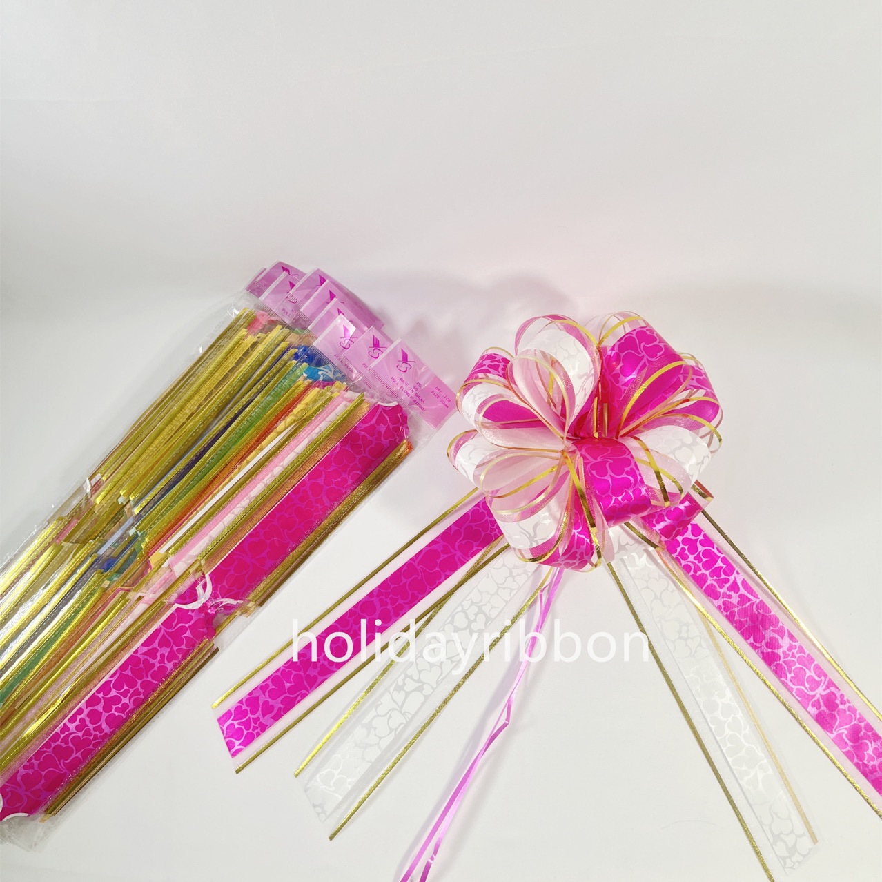 Dos capas de doble color de cola larga correa de flores de regalo de embalaje de flores de mano decoración festiva