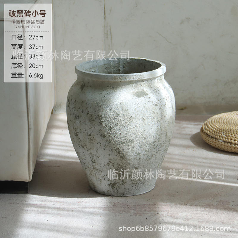 Retro hacer viejos frascos de cemento de gran calibre de alto estilo flores de la ventana de la sala de estar del departamento de ventas decoración del centro comercial maceta verde