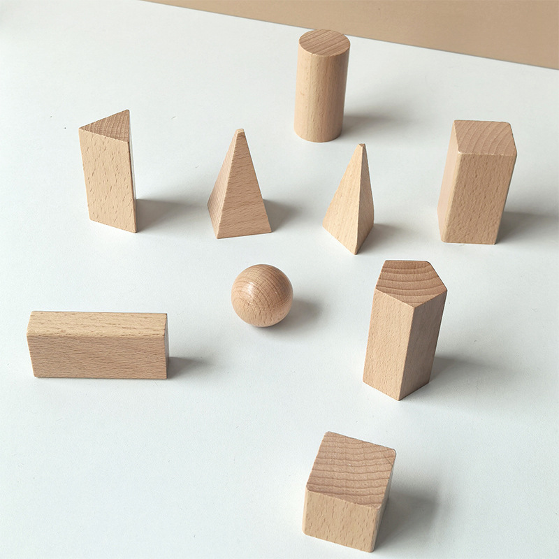 Madera para niños, forma matemática, bloques de construcción geométricos, jardín de infantes, educación temprana para niños, rompecabezas, iluminación, sistema de bloques de madera cognitiva