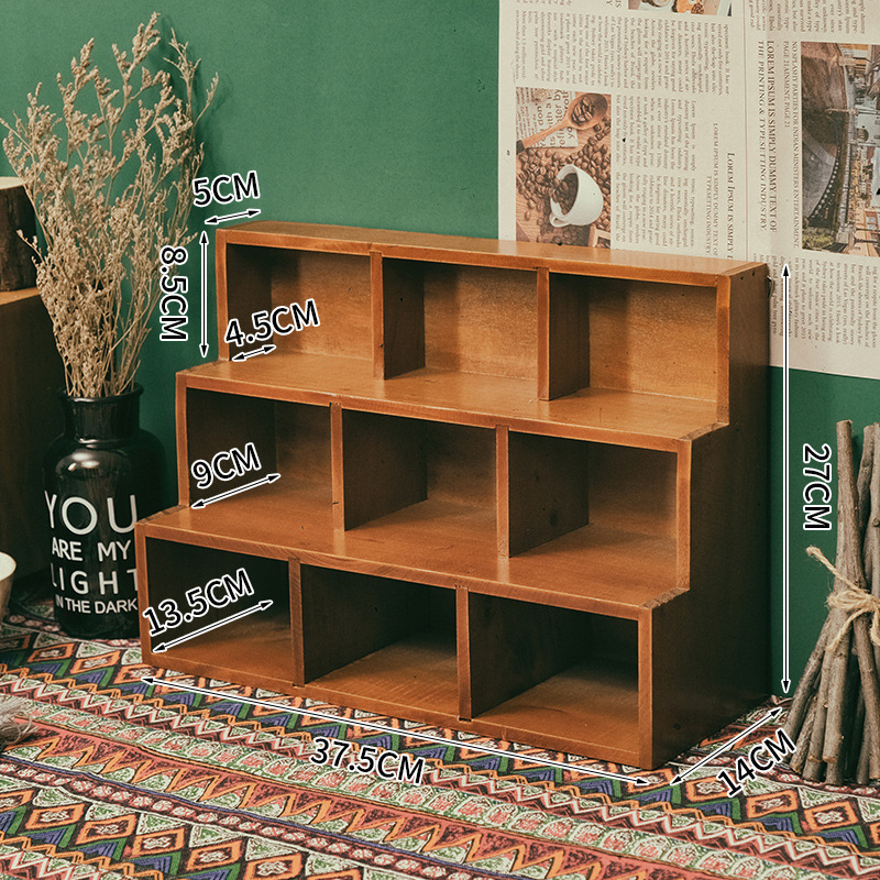 오래된 색상 사다리꼴 9 그리드