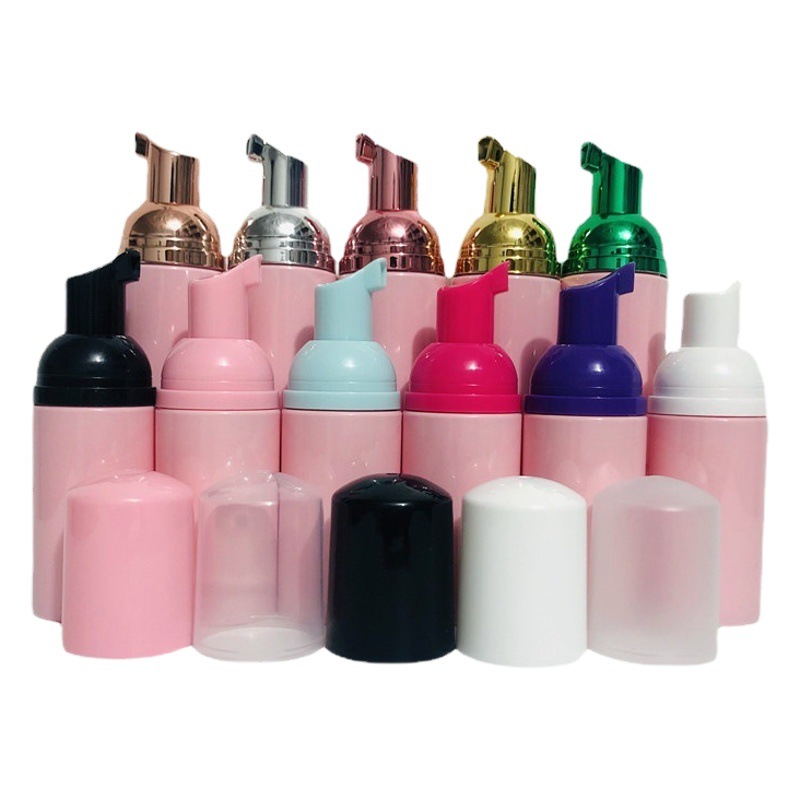 En stock botella de espuma de mousse Rosa 30ml100ml prensa botella de plástico para mascotas loción limpiador facial botella espumosa