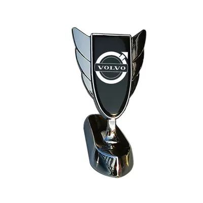 Metal Sticker, Xc60Xc90S90Xc40S60 Accessories, Car logo - volvo-graphic-logo-wings-stand-silver-and-black-foldable