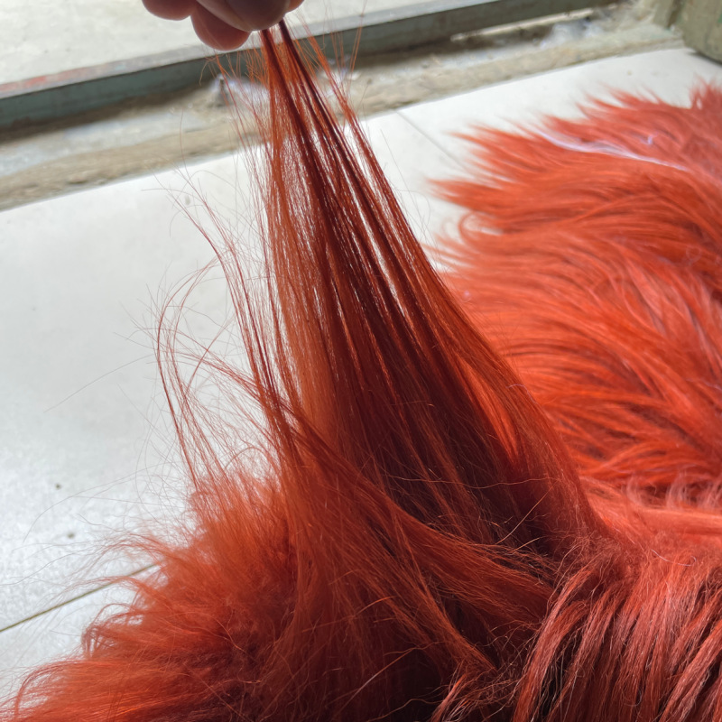 True Mountain Wool Fur One Santa Claus Beard DIY Wig Hair Length 20cm National Costume Golden Sheep